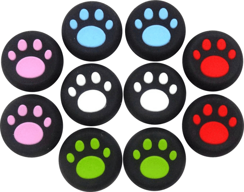 Controller Thumb Grips - Silicone Paw Prints (PS1 / PS2 / PS3 / PS4 / Xbox 360 / Xbox One)(New) -