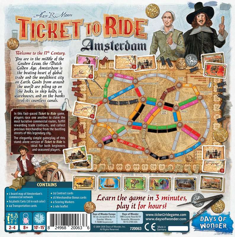 Ticket to Ride: Amsterdam (New) - Days of Wonder 750G
