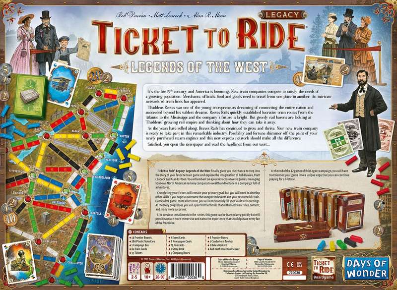 Ticket to Ride Legacy: Legends of the West (New) - Days of Wonder 5000G