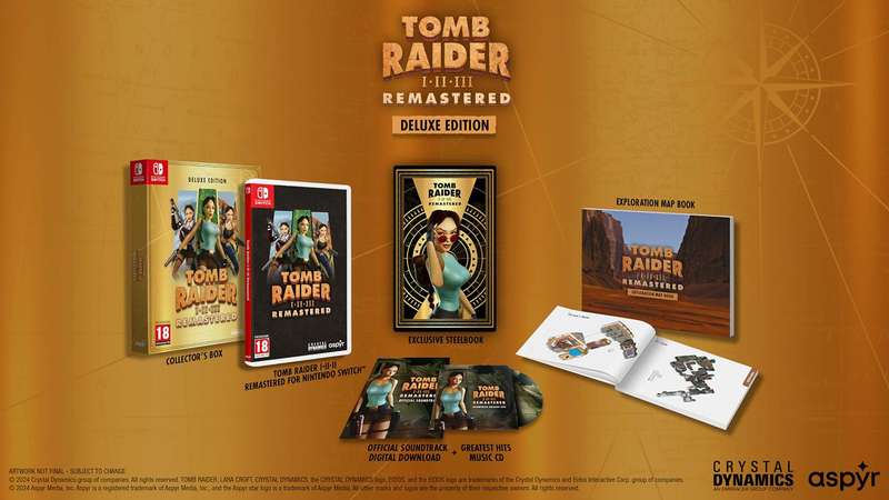 Tomb Raider I + II + III - Remastered - Deluxe Edition (NS / Switch)(New) - Aspyr 350G