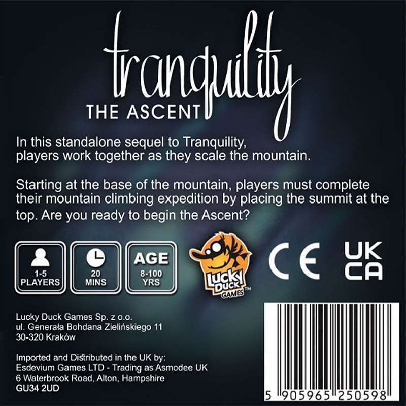 Tranquility: The Ascent (New) - Lucky Duck Games 250G