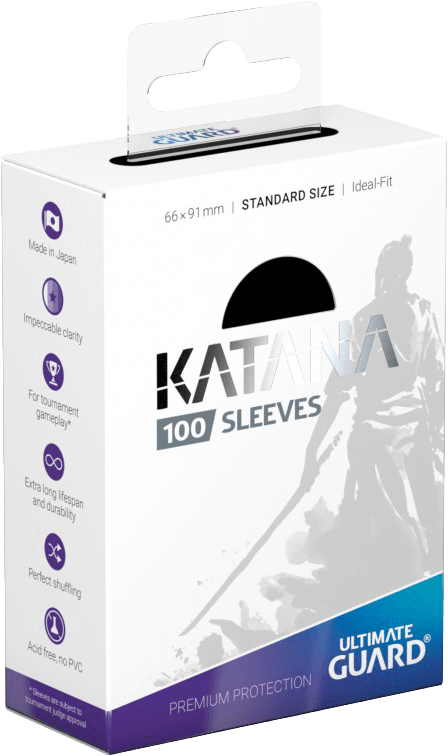 Ultimate Guard Katana 100 Standard Size Sleeves - Black (New) - Ultimate Guard 100G