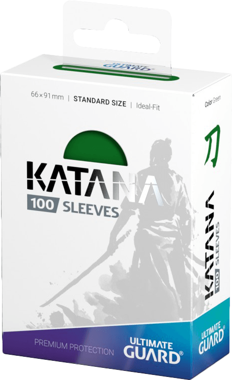Ultimate Guard Katana 100 Standard Size Sleeves - Green (New) - Ultimate Guard 100G