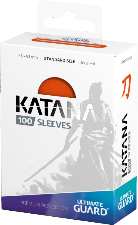 Ultimate Guard Katana 100 Standard Size Sleeves - Orange (New) - Ultimate Guard 100G