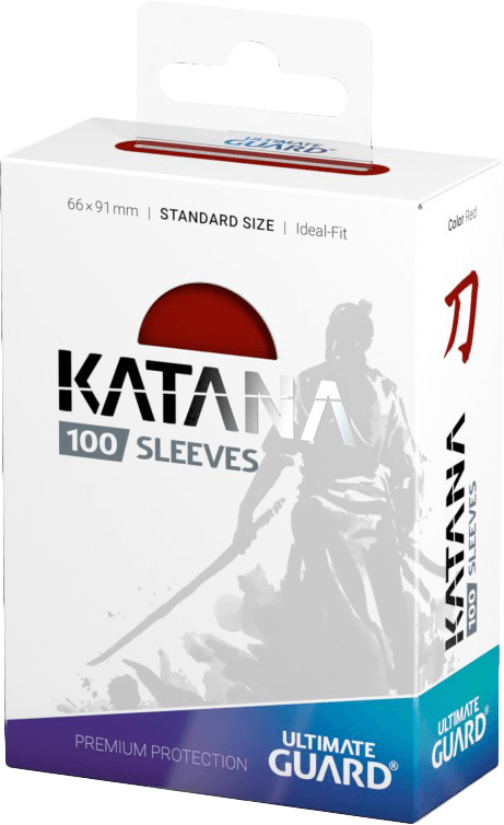 Ultimate Guard Katana 100 Standard Size Sleeves - Red (New) - Ultimate Guard 100G