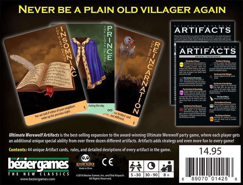 Ultimate Werewolf: Artifacts Expansion (New) - Bezier Games 400G