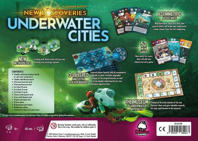 Underwater Cities: New Discoveries Expansion (New) - Rio Grande Games 2500G