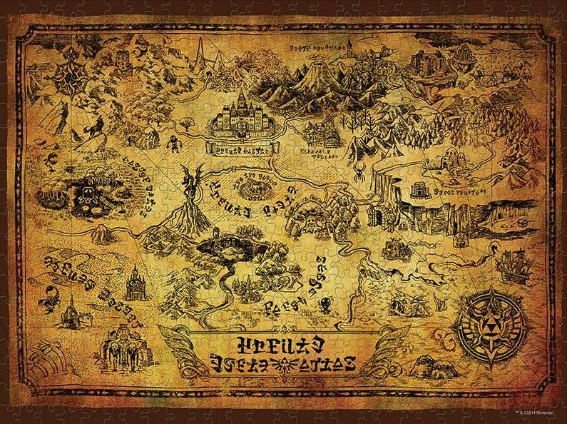 Legend of Zelda, The: Map of Hyrule - Collector's 550 Piece Puzzle (New) - USAopoly / The OP Games