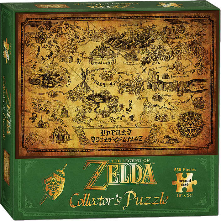 Legend of Zelda, The: Map of Hyrule - Collector's 550 Piece Puzzle (New) - USAopoly / The OP Games