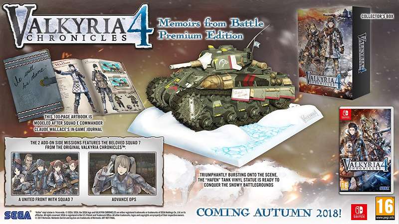 Valkyria Chronicles 4 - Memoirs from Battle Premium Edition (NS / Switch)(New) - SEGA 2500G