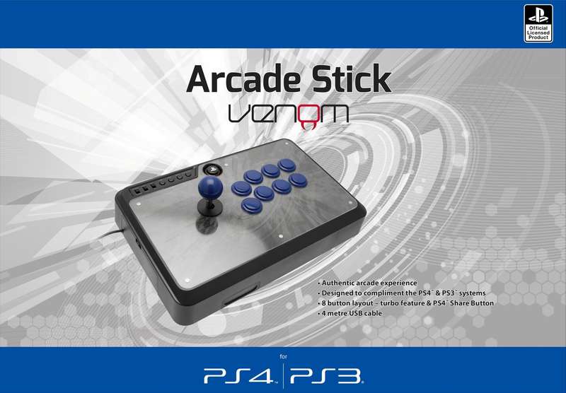 Venom PlayStation Arcade Fight Stick (PC / PS3 / PS4)(New) - Venom 3200G
