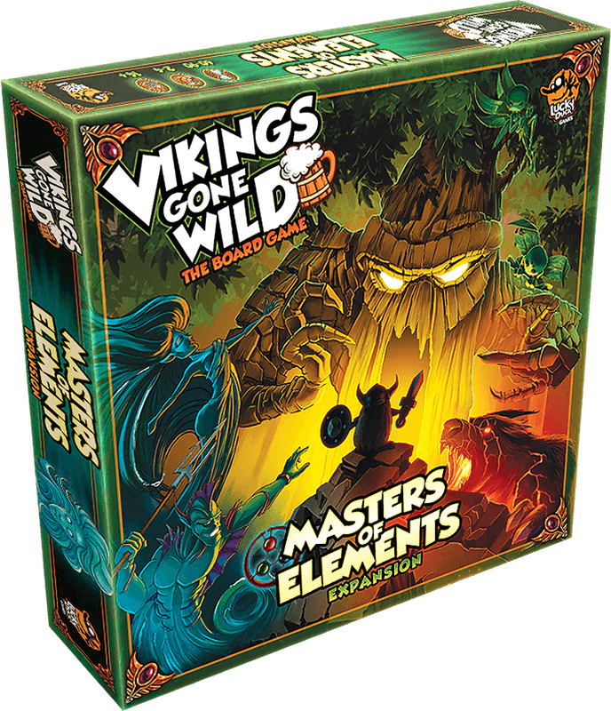 Vikings Gone Wild: Masters of Elements Expansion (New) - Lucky Duck Games 1000G