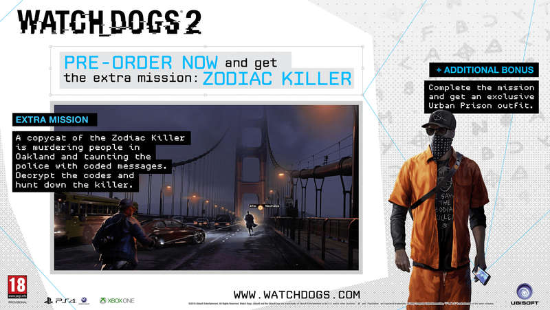 Watch_Dogs 2 (Xbox One)(New) - Ubisoft 120G