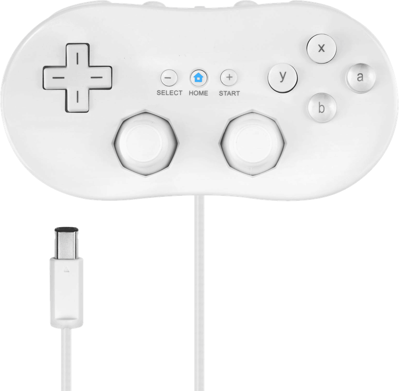 Nintendo Wii Classic Controller with GameCube Plug - Generic White (NGC / Wii)(Pwned) - Various 150G