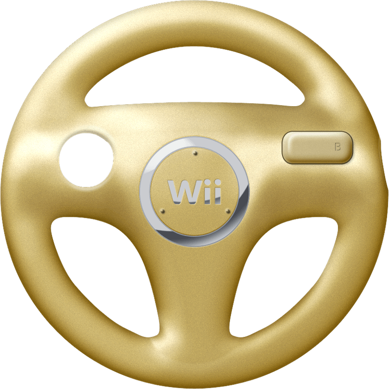 Wii Steering Wheel - Gold *See Note* (Wii)(Pwned) - Nintendo 200G
