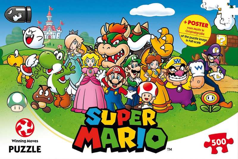 Super Mario and Friends - 500 Piece Puzzle (New) - Winning Moves 1000G