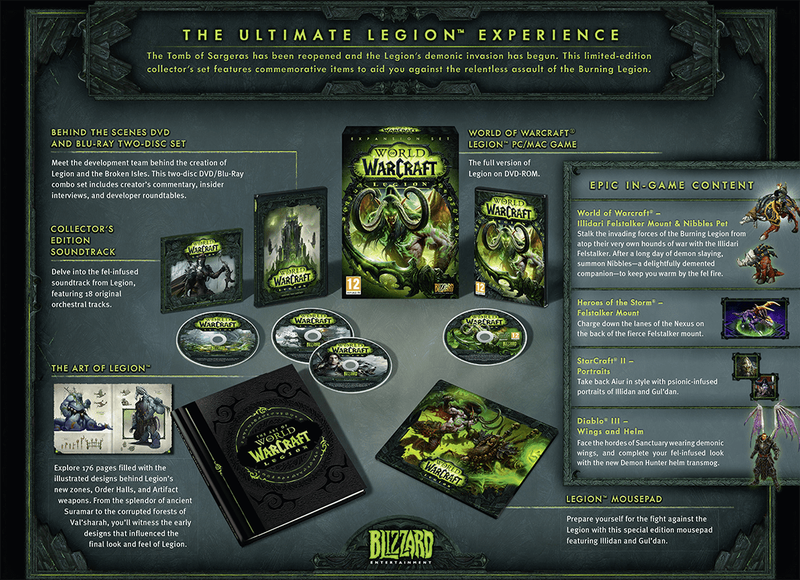 World of WarCraft: Legion - Collector's Edition (Expansion Set)(WoW)(PC)(New) - Blizzard