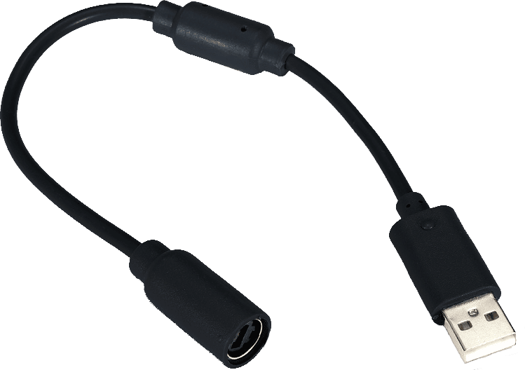 Breakaway USB Cable for Wired Controllers - Generic Black (Xbox 360)(New) - Various 120G