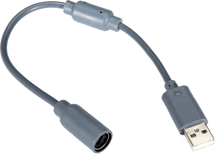 Breakaway USB Cable for Wired Controllers - Generic Grey (Xbox 360)(New) - Various 120G