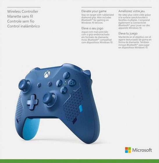 Wireless Controller v2 - Sport Blue Special Edition (Xbox One)(New) - Microsoft Game Studios 1000G