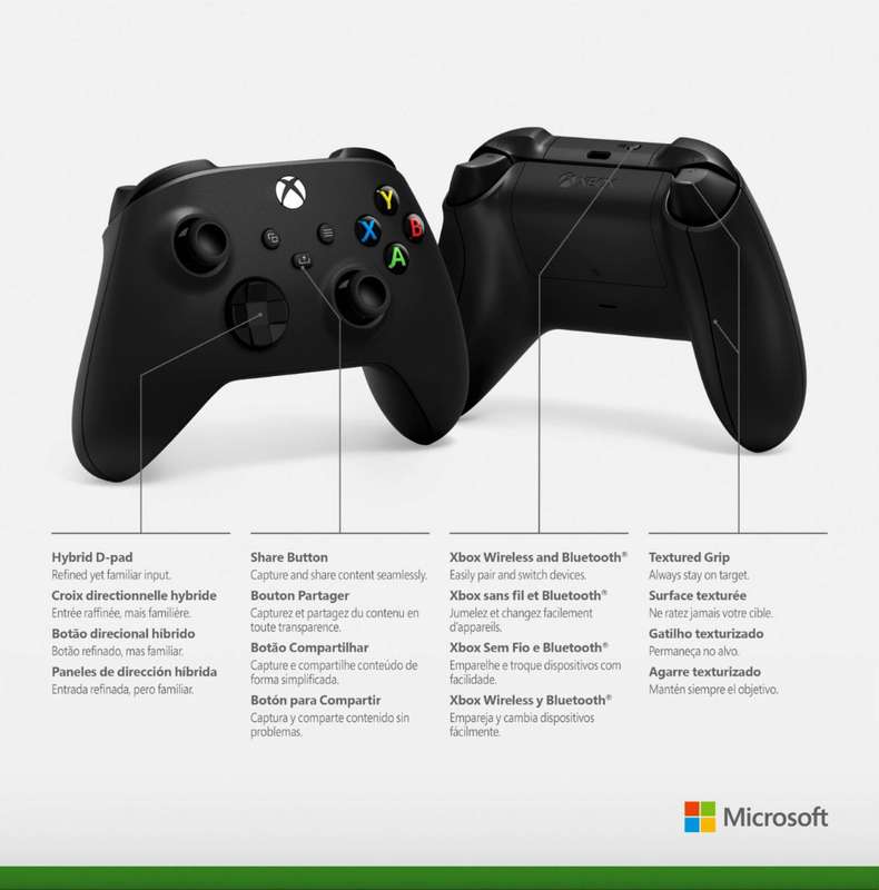 Wireless Controller - Carbon Black (Xbox Series)(New) - Microsoft / Xbox Game Studios 1000G