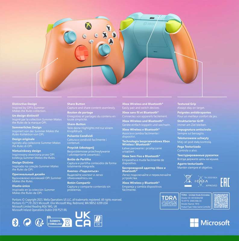 Xbox Wireless Controller - Sunkissed Vibes OPI Special Edition (Xbox Series)(New) - Microsoft /