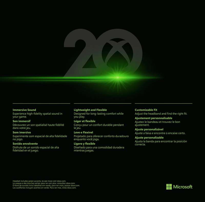 Xbox Stereo Headset - 20th Anniversary Special Edition (Xbox Series)(New) - Microsoft / Xbox Game