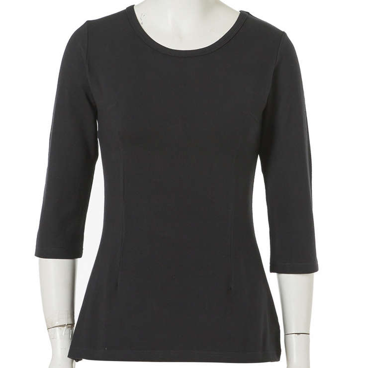 Sexy Plain Round Neck Half Sleeve Casual Shirt N11865