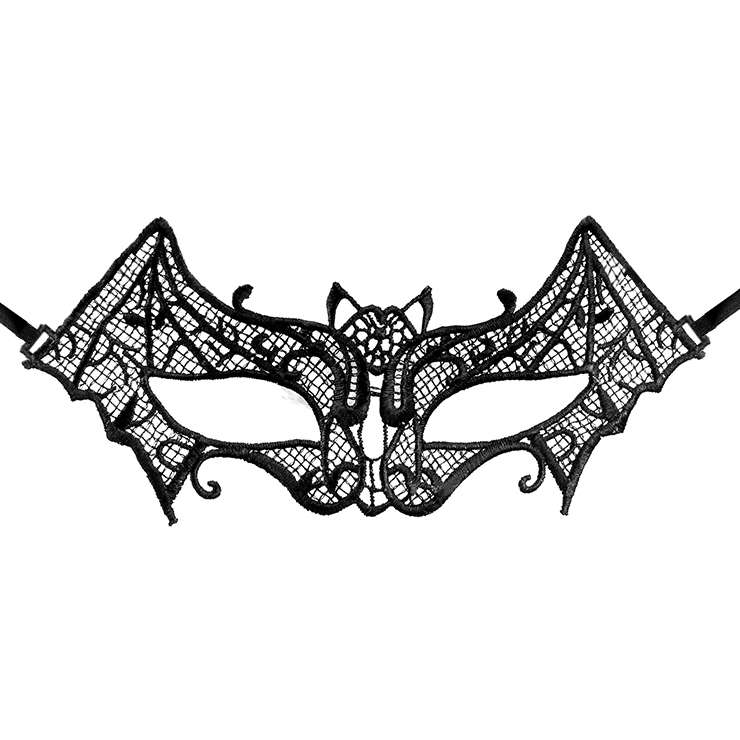 Elegant Princess Masquerade Party Black Lace Bat Mask MS11763