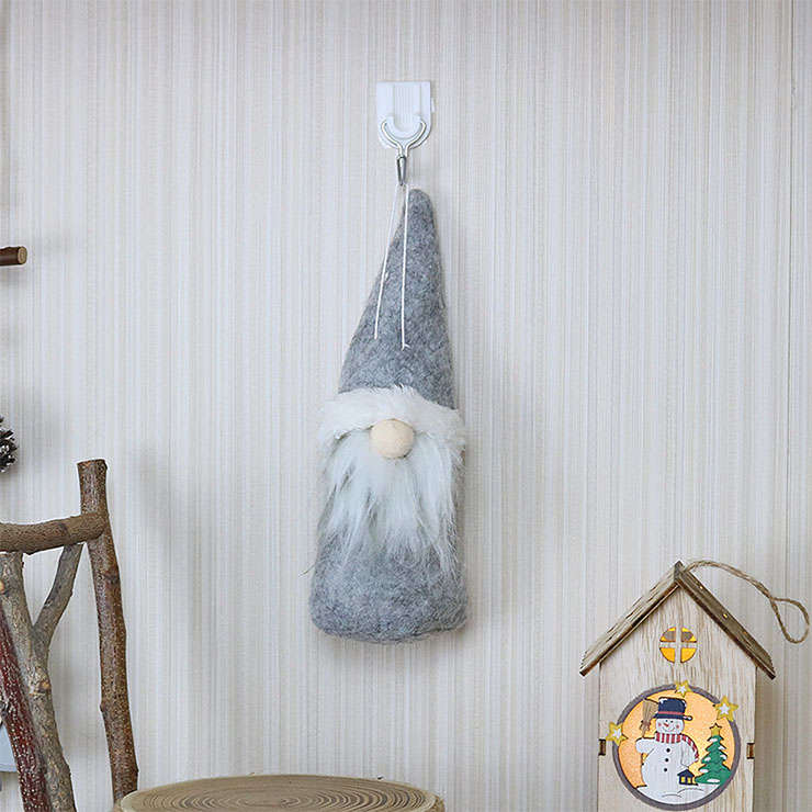 Square Grey Faceless Doll Plush Toy Gift Small Pendant Christmas Decoration Accessory XT19885