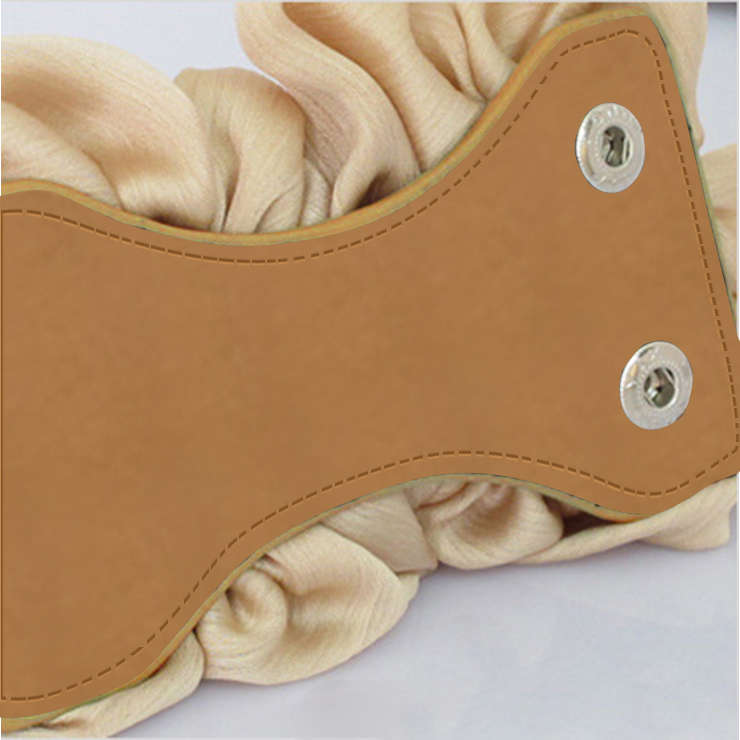 Women Elegant Front Snap Closure Elastic Big Flower Wide Waist Belt N14822