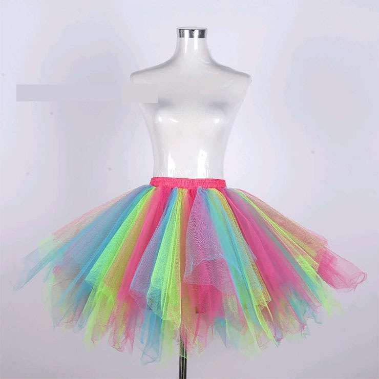 Lovely Double Layered Gauze Outer Elastic Band High-waisted Tulle Tutu Skirt  HG20207