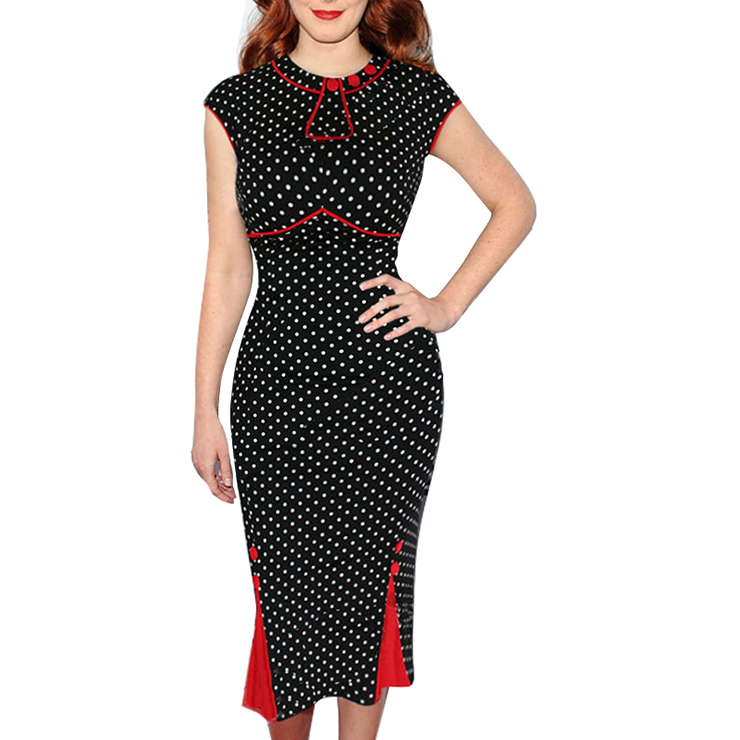 Sexy Retro Black Bodycon Dresses