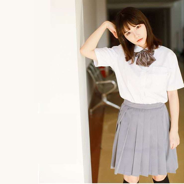 Lovely Bowknot Bow Tie Short Academy Uniform Sets School Girl Cosplay Costume N20553