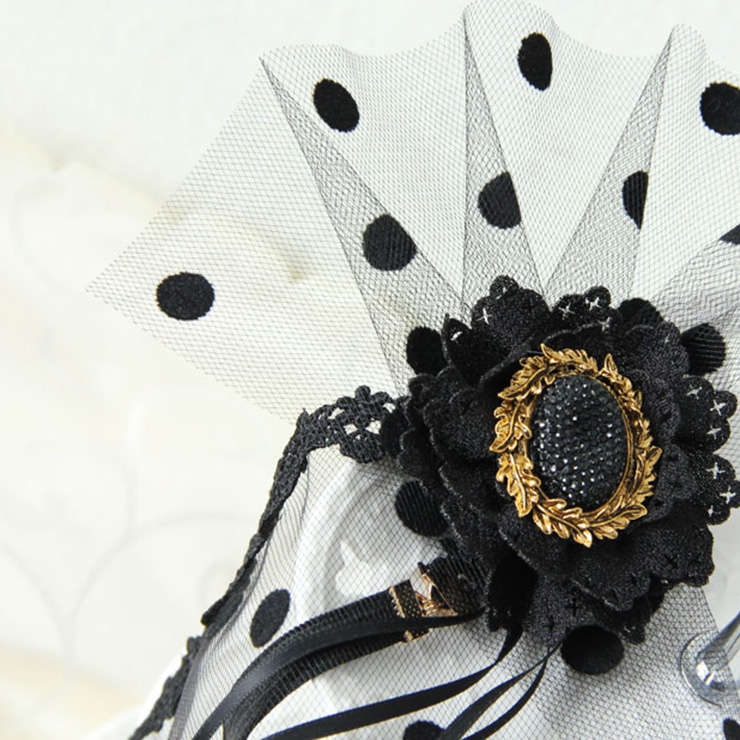 Women's Sexy Flower Mesh with Dot Face Mask MS13024