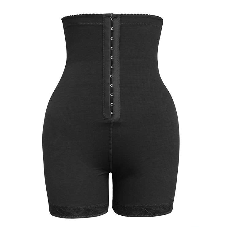 Sexy Black High Waist Boxer Shorts Elastic Seamless Panties Hip-lifting Underwear PT20396