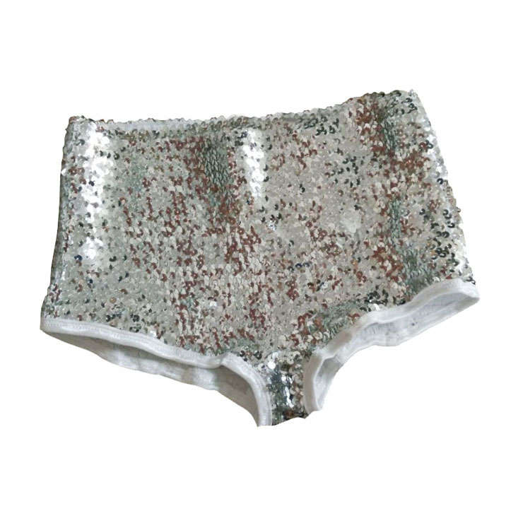 Sexy Silver Sequins Ladies Thongs PT10658