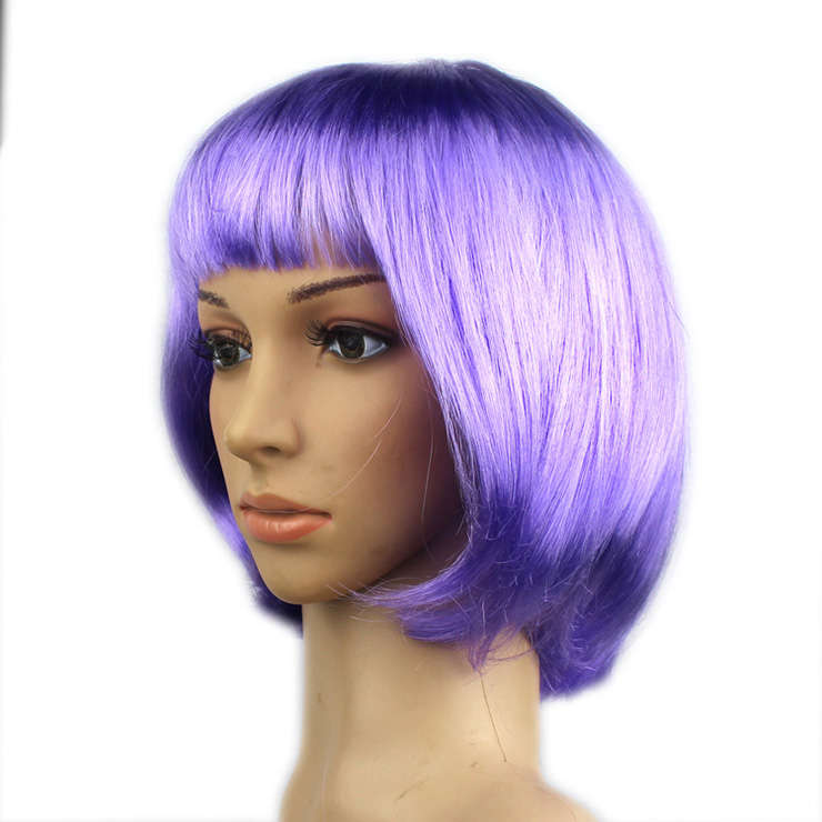 Women's Fashion Light-Purple Short Bob Hair Cosplay Party Wigs MS16096