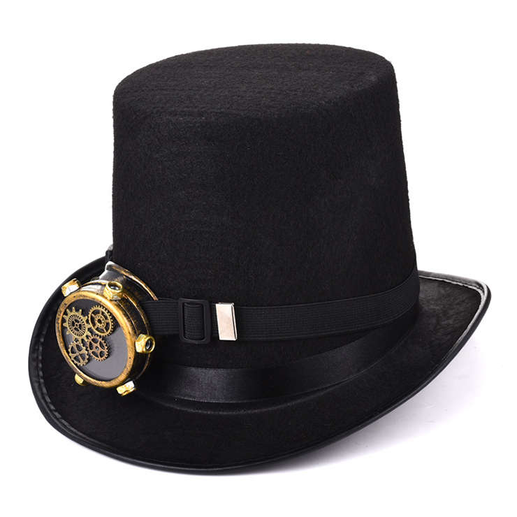 Steampunk Monocular Spectacles Gear Glass Masquerade Halloween Costume Top Hat J19841