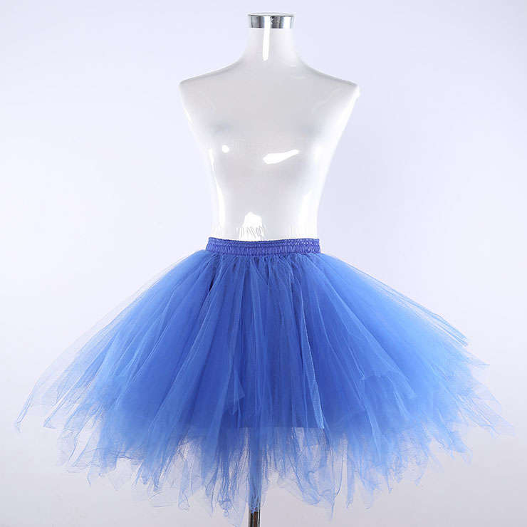 Gothic Tutu Mesh Tulle Harajuku A-Line Multi-layered Elastic Petticoat Cosplay Mini Skirt HG21913