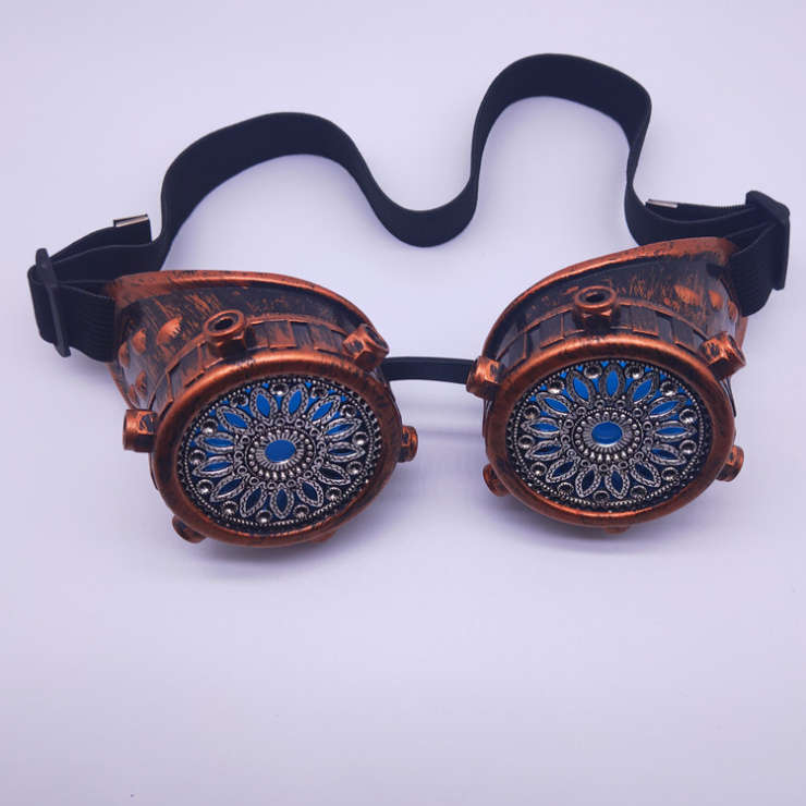 Steampunk Baroque Floral Lens Glasses Halloween Masquerade Party Goggles MS19817