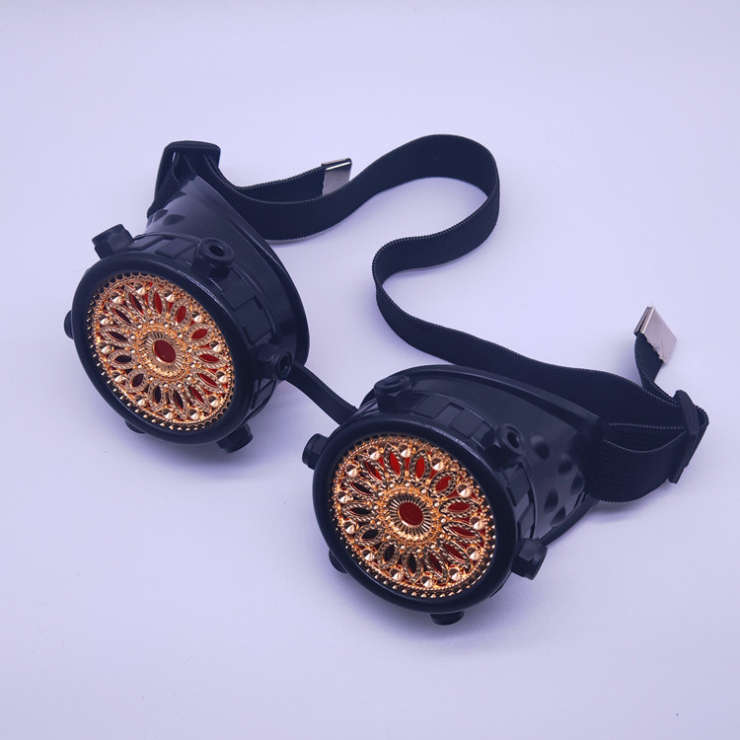 Steampunk Baroque Floral Lens Glasses Halloween Masquerade Party Goggles MS19818