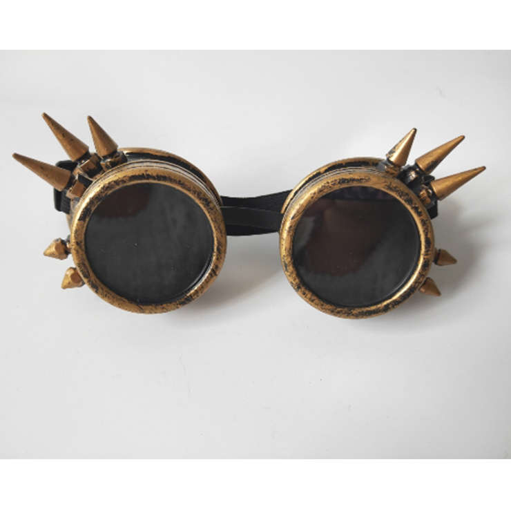 Steampunk Bronze Metal Rivet Masquerade Party Accessory Glasses Goggles MS19510