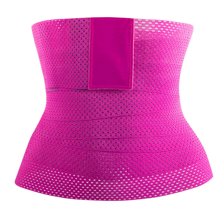 Unisex Elastic Waist Cincher Velcro Girdle Breathable Sports Workout Fitness Body Shaper Belt N21795