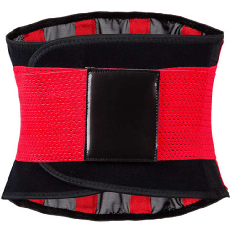 Unisex Red Neoprene Stripe Waist Trainer Body Shaper Belt N15287