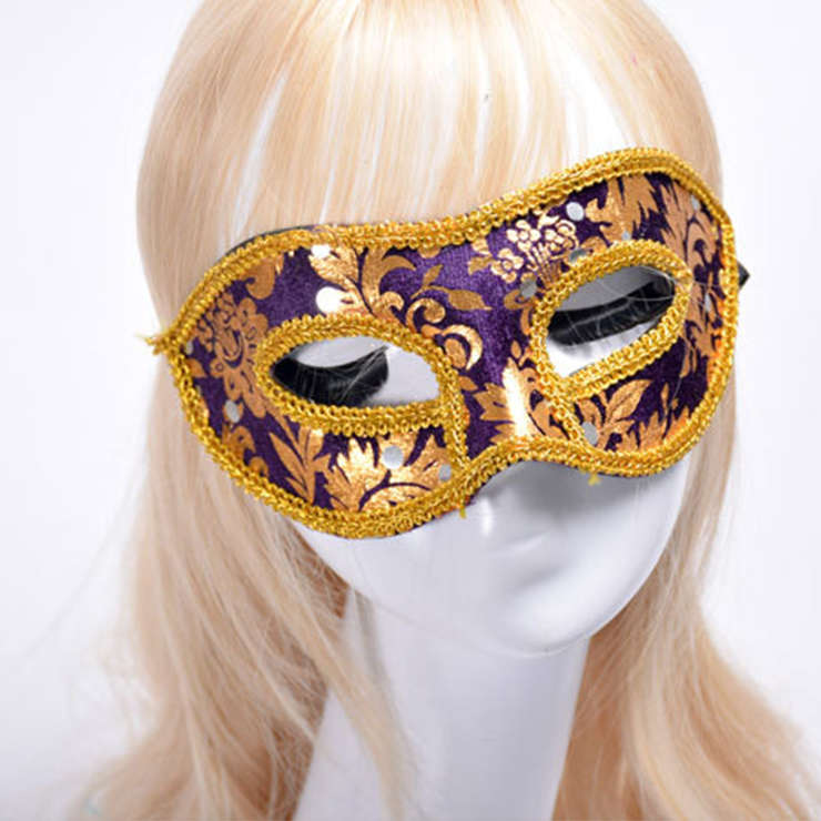 Victorian Gothic Noble Floral Hot Stamping Cosplay Masquerade Party Eye Mask MS20005