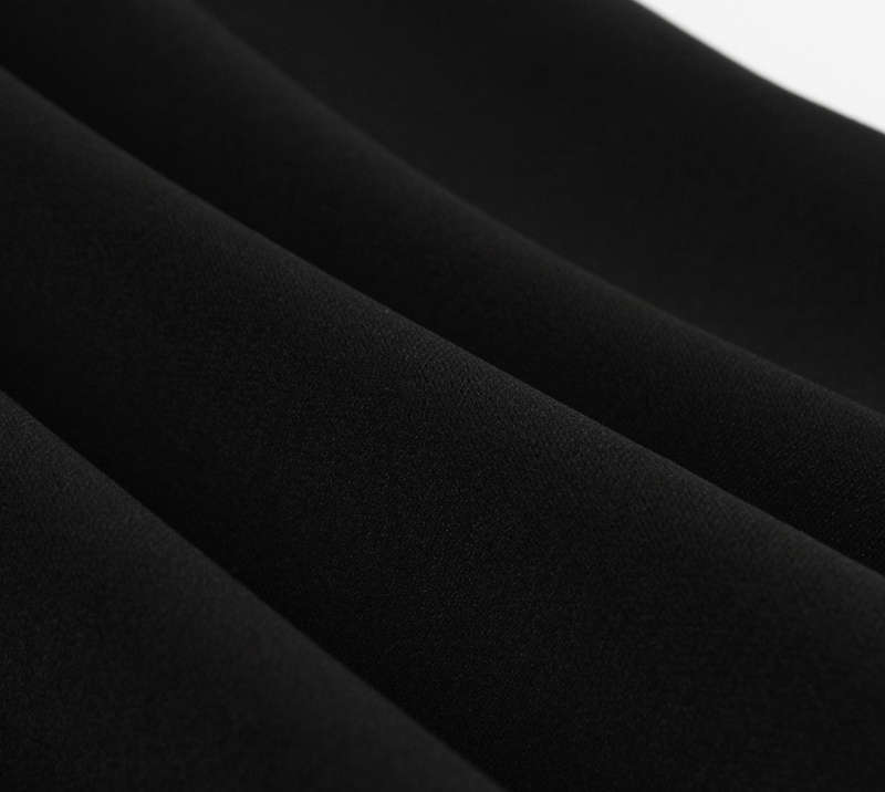 Sexy Black French Square Collar Sheer Mesh Dots Puff Sleeve Button Party Midi Dress N21340