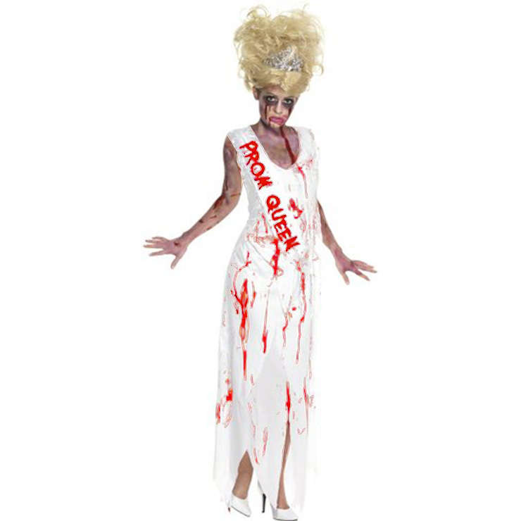 Horror Zombie Prom Queen Costume N11794