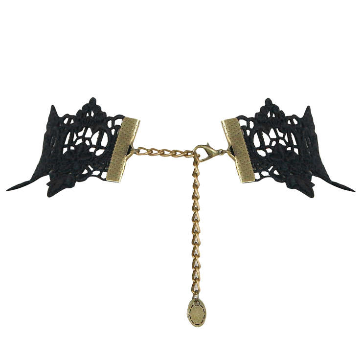 Gothic Vintage Punk Dress Up Wedding Party Tassel Lace Necklace J12063