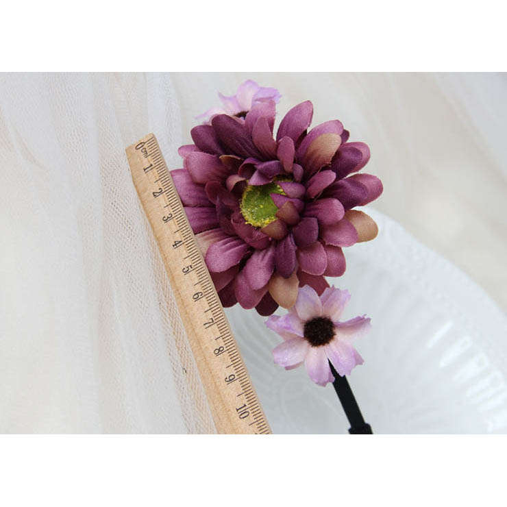 Girly Little Daisy Wedding Party Hair Hoop J12825
